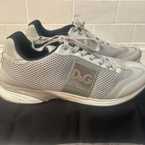 Dolce & Gabbana Gray and White Sneakers